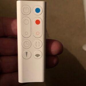 Dyson White Remote Control with Gray Logo